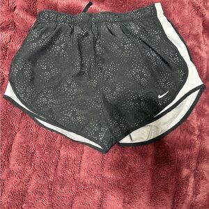 Nike Women's Black and White Athletic Shorts